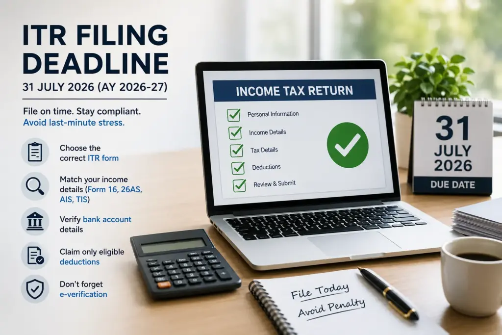Last Day to File Your ITR: Key Things to Check Before the 31 July Deadline (AY 2026–27) chatgpt image jul 30, 2026, 01 51 09 pm